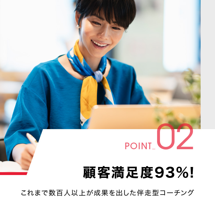 POINT02.顧客満足度93%!